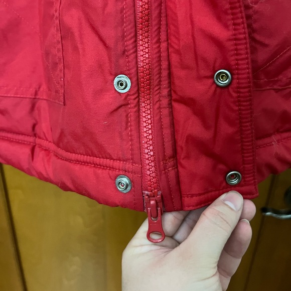 Vintage Reebok Wisconsin Badgers Fleece Lined Coat Jacket Size Large READ - Picture 6 of 16